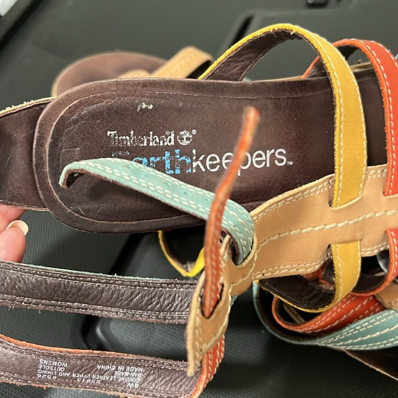 Timberland Earthkeepers, cork wedge thong sandals, size 8 - Picture 6 of 7